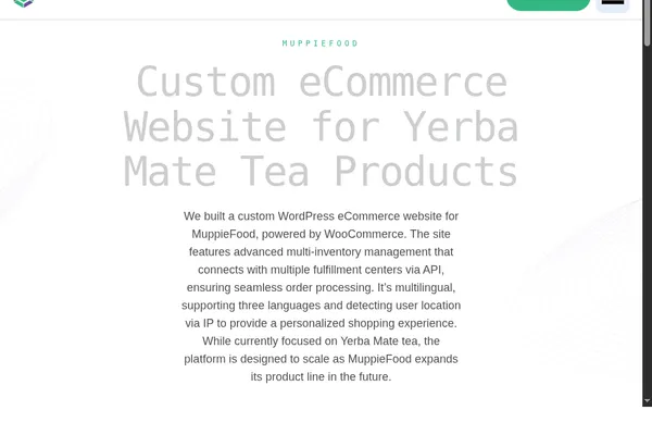 MuppieFood - Custom WordPress eCommerce website