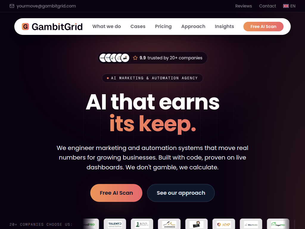 GambitGrid agency homepage