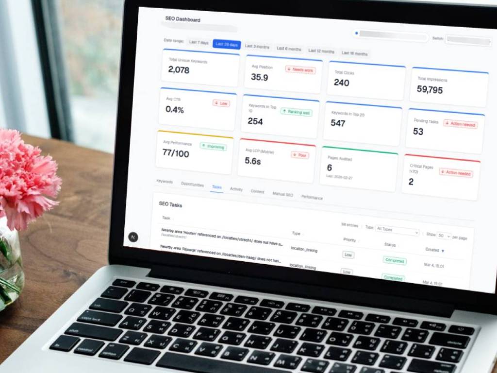 SEO Dashboard overview