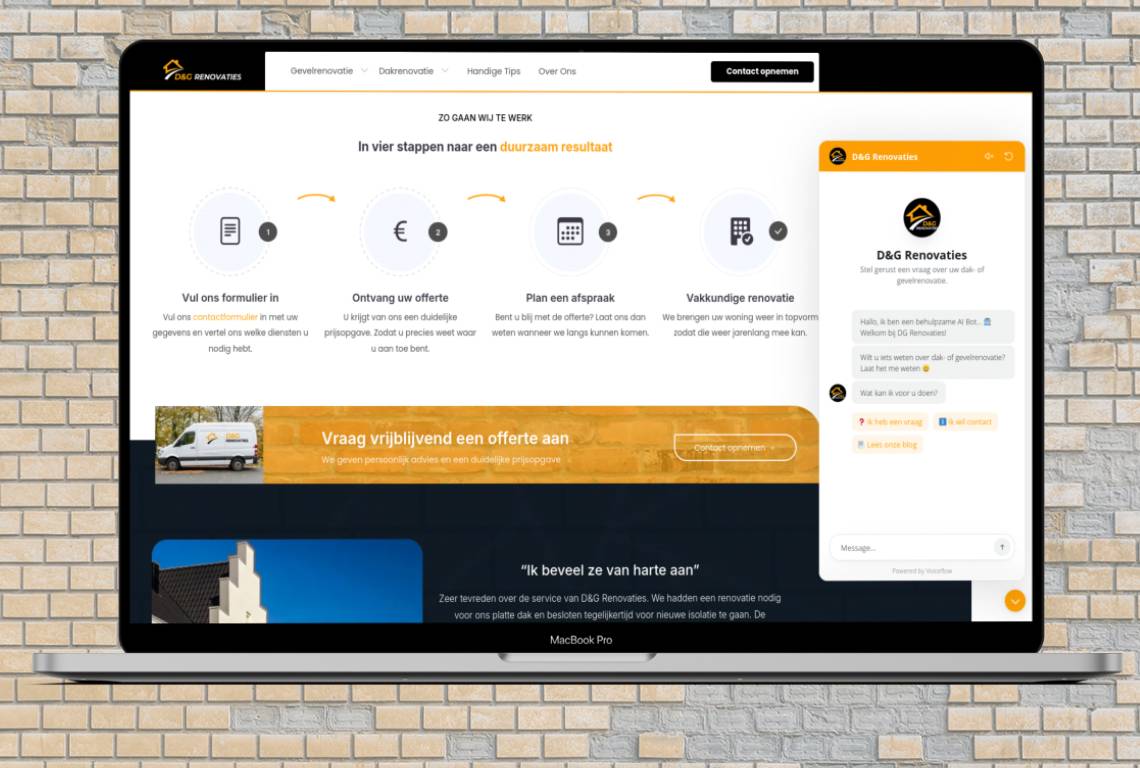 DG Renovaties lead generation website