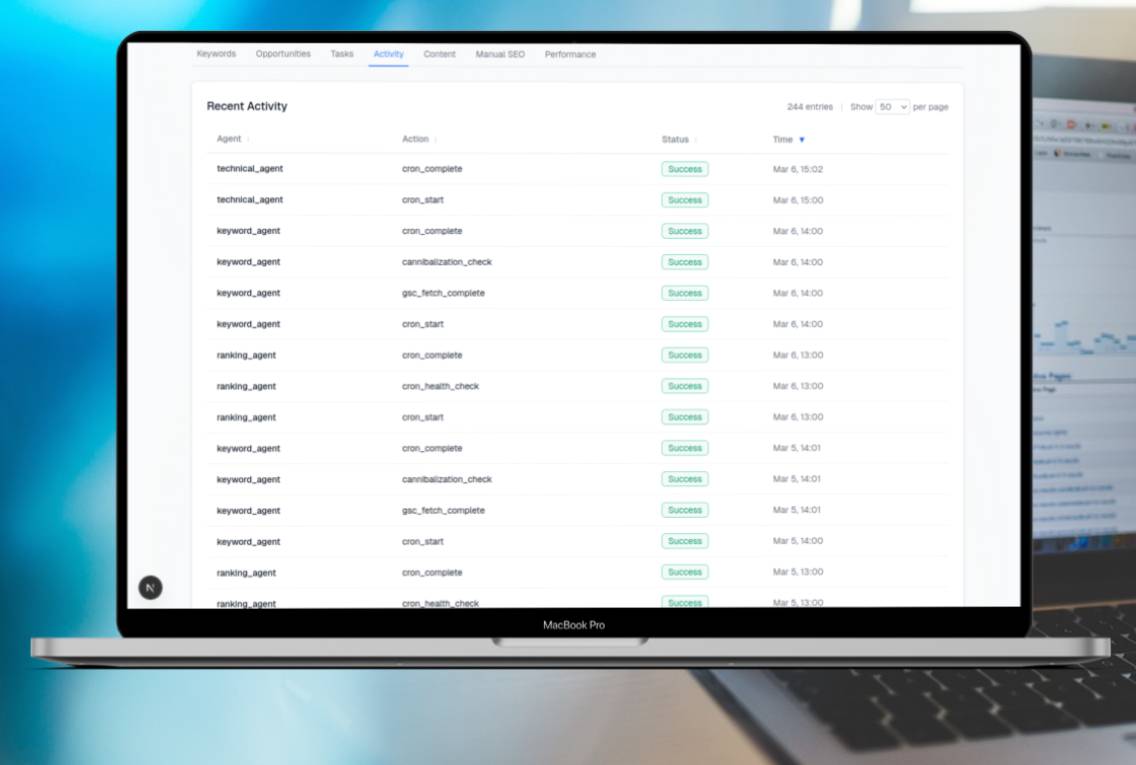 SEO Dashboard detail