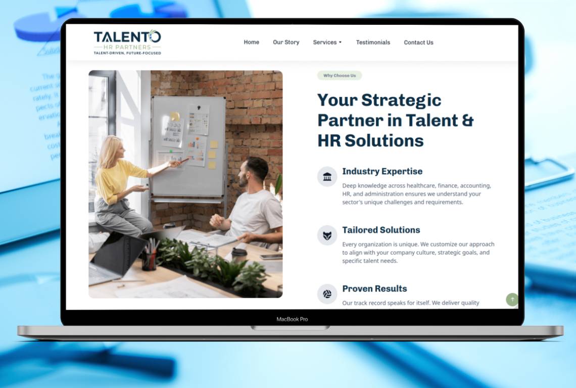 Talento HR agency website detail
